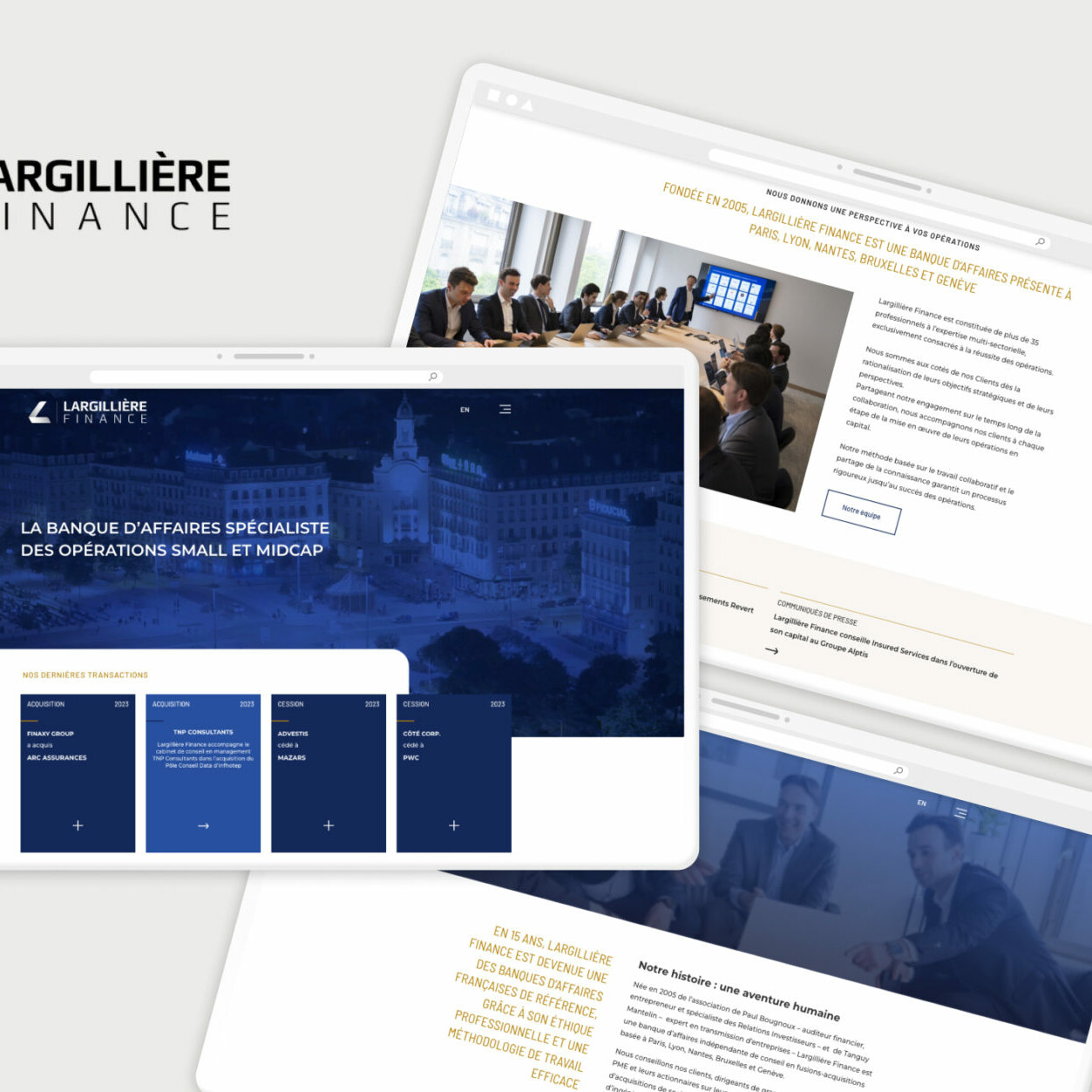 Refonte site web Largillière Finance