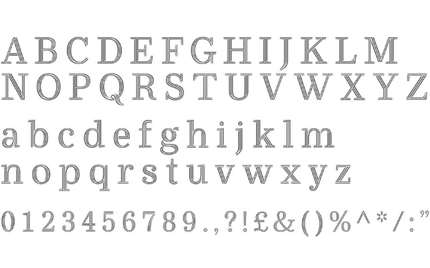 Ryman Eco alphabet