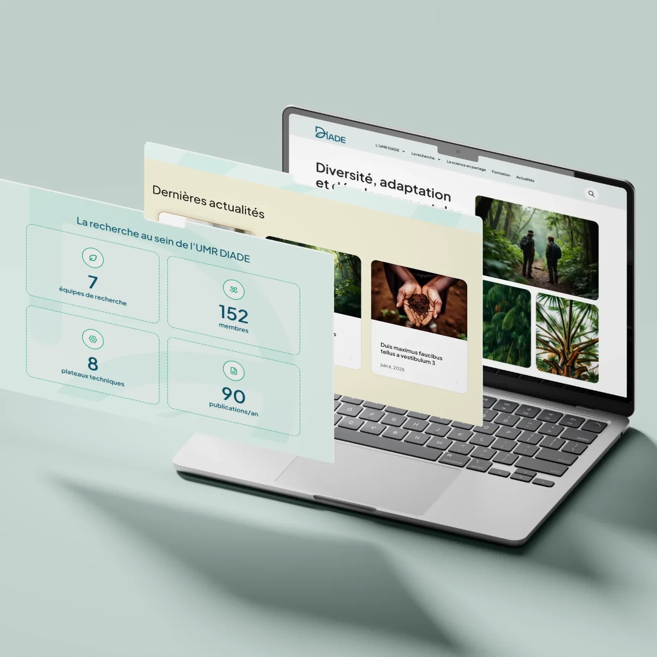 Site centre de recherche Ecran laptop-2