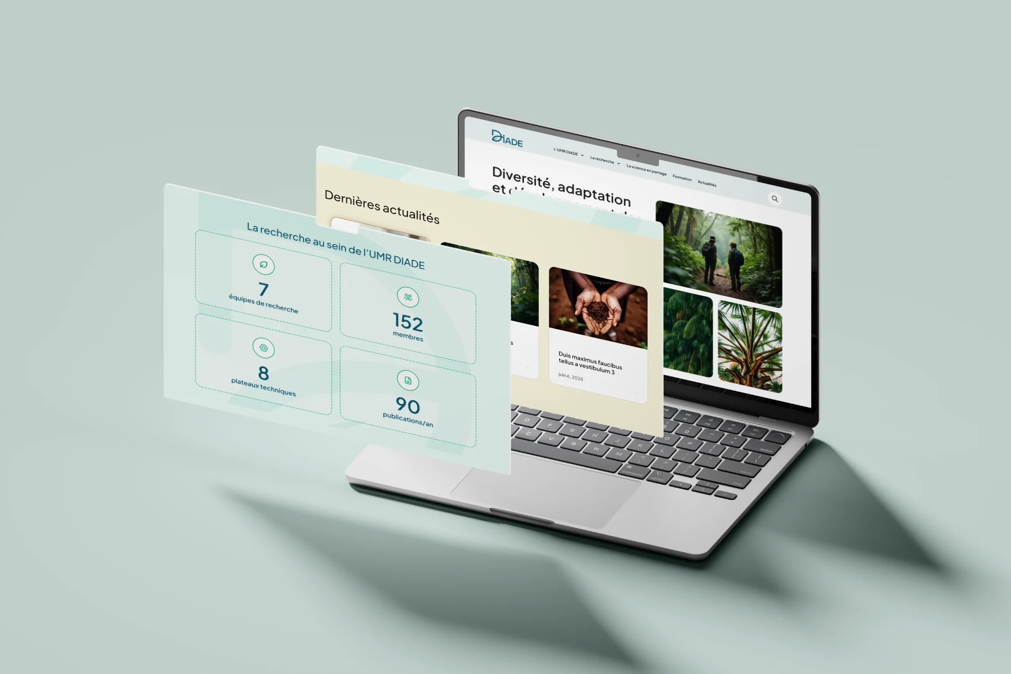 Site centre de recherche Ecran laptop-2