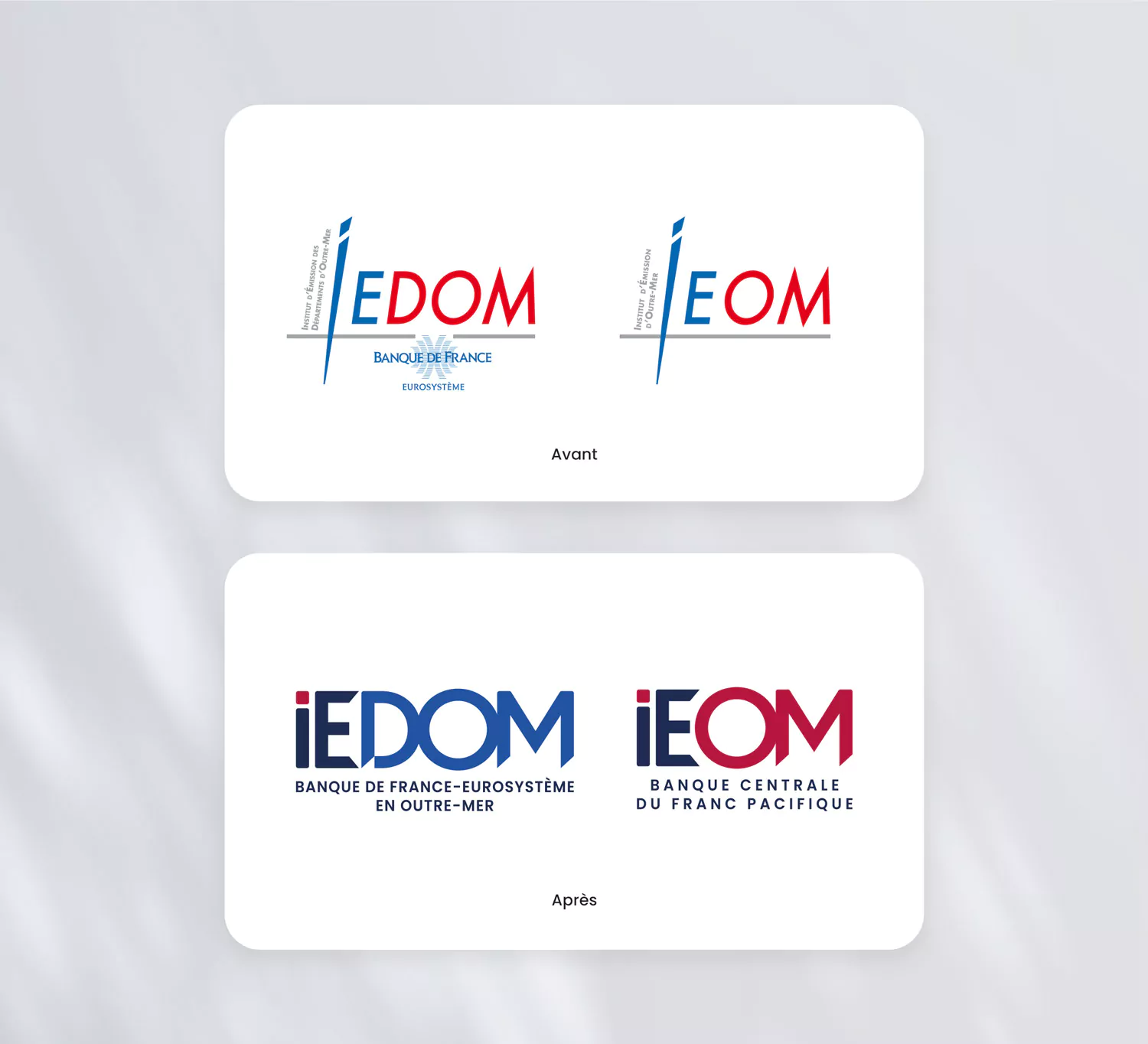Rebranding logos - Avant/Après